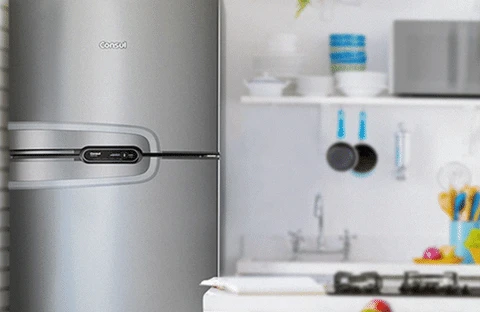 Imagem geladeira de inox