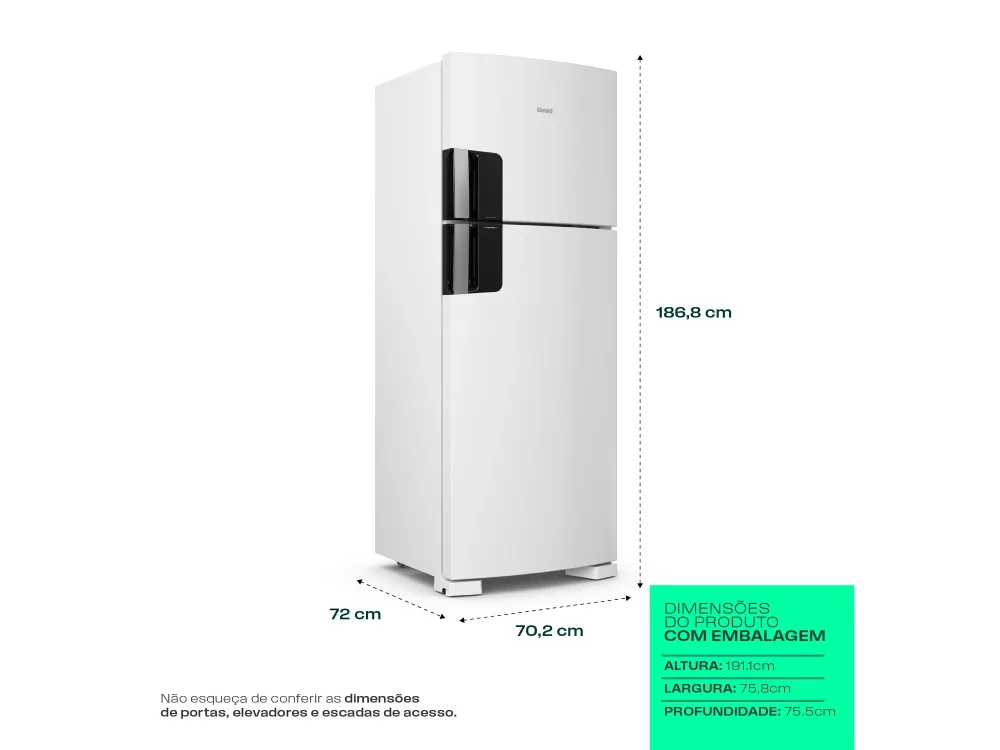 Geladeira Frost Free Duplex Consul 455 Litros Branca - CRM53MB