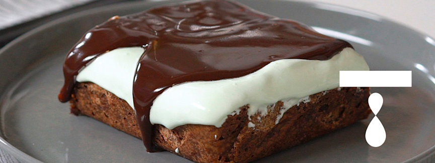 Receita de brownie de chocolate com menta
