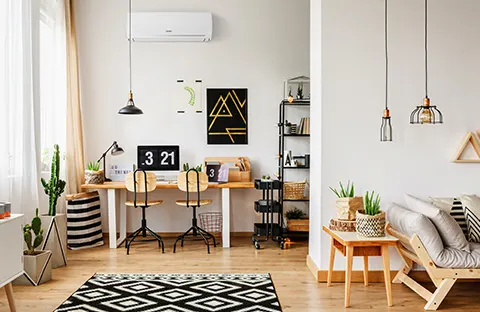 decoração com ar-condicionado split unidade interna