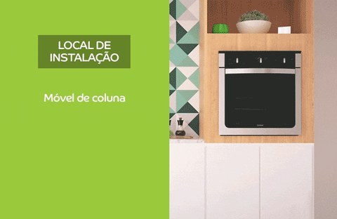 Locais de instalação para forno de embutir