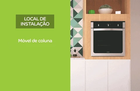 Locais de instalação para forno de embutir