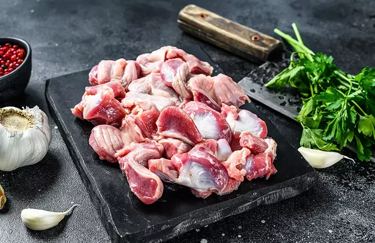 receita com miúdos de frango