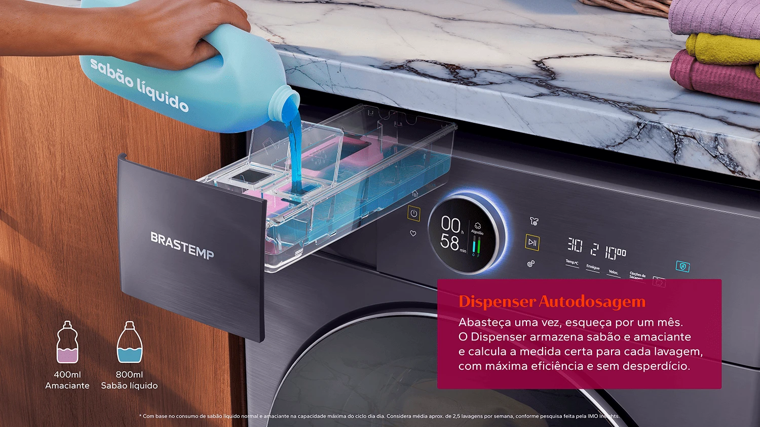 2026 003 BRASTEMP LAVADORA ACONCAGUA FEAT BNQ14AR FEATURE DISPENSER AUTO DOSAGEM 16X9 1500 F01