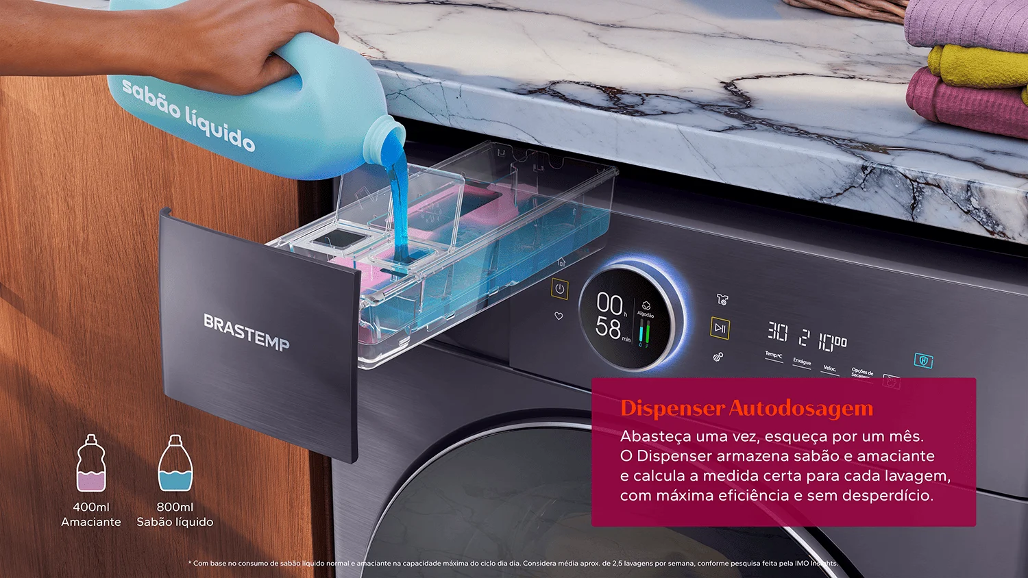 2026 003 BRASTEMP LAVADORA ACONCAGUA FEAT BNQ14AR FEATURE DISPENSER AUTO DOSAGEM 16X9 1500 F01