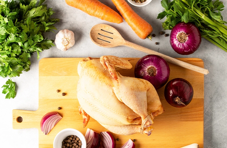 ingredientes para canja de galinha