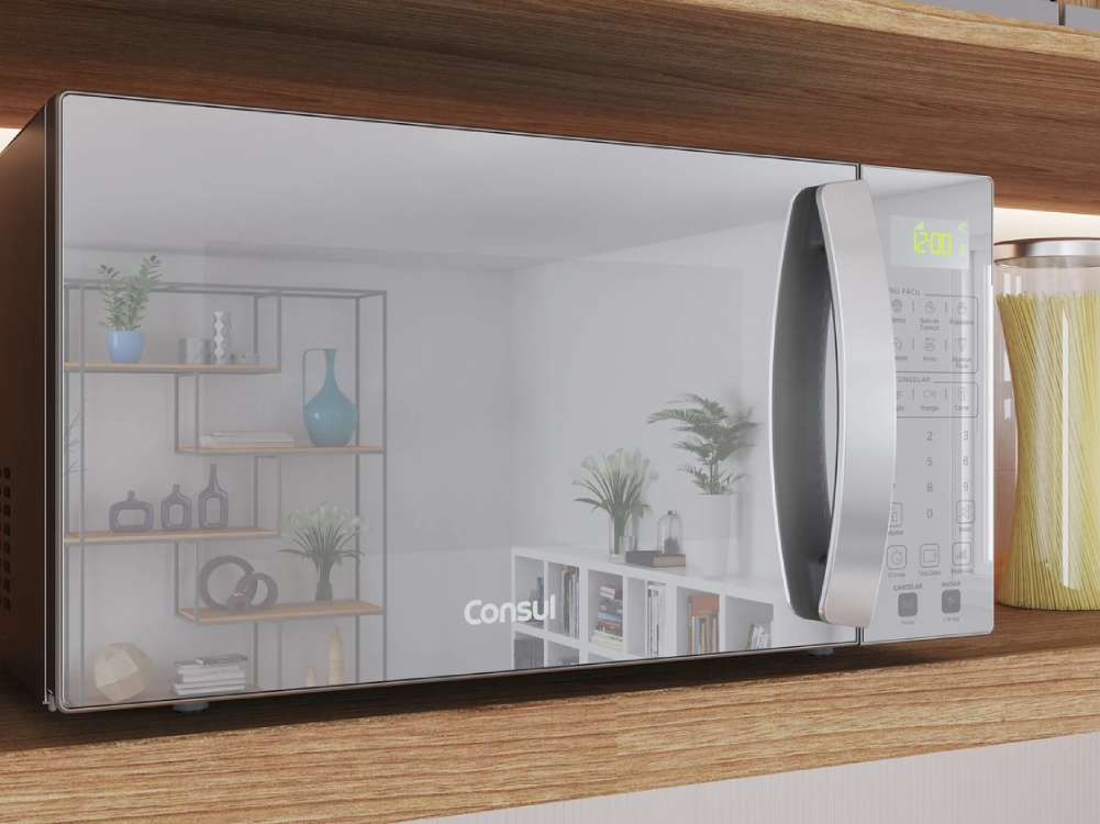 Micro-ondas Consul 32 Litros Cor Cinza Espelhado com Menu Fácil - CMS46AR