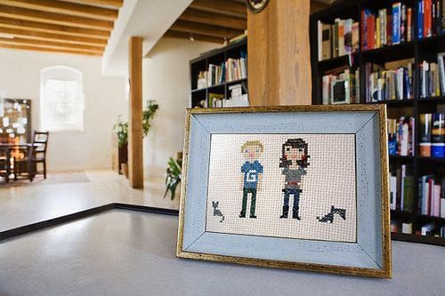 Faça um retrato de família em ponto cruz