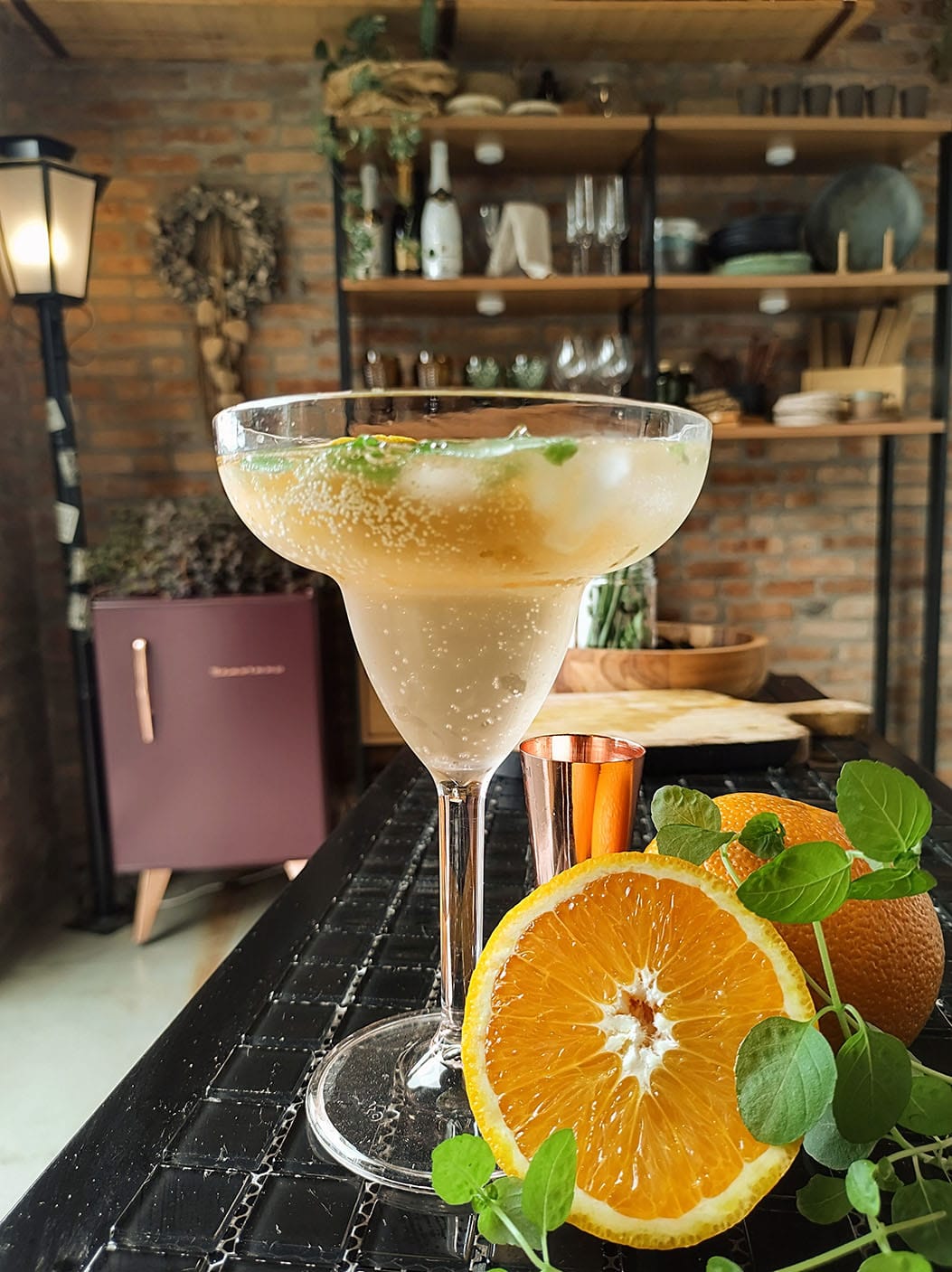 Mojito Laranja e Manjericão