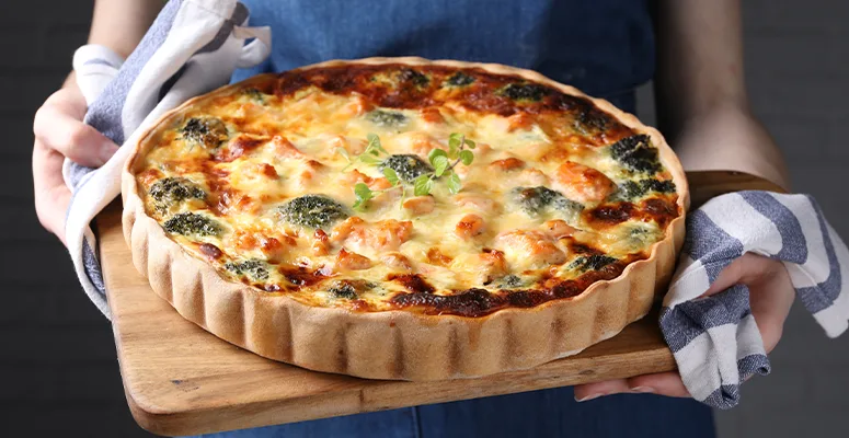 como fazer quiche de alho poró