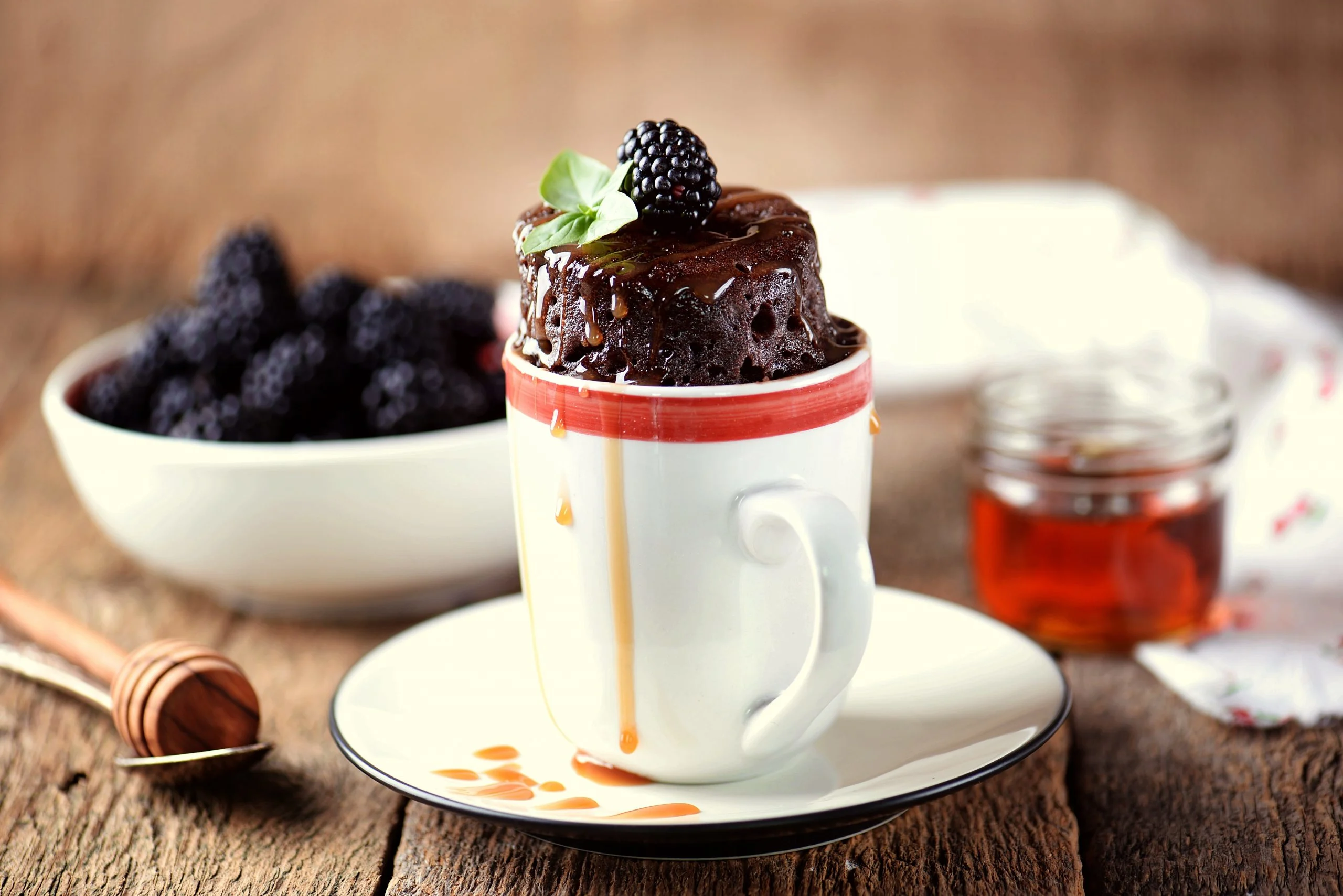 Receita de bolo de chocolate de caneca no micro-ondas