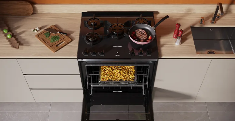 Como limpar um fogão com forno air fryer?