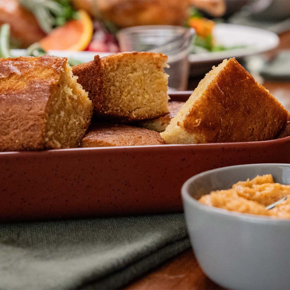 cornbread and bbq honey butter