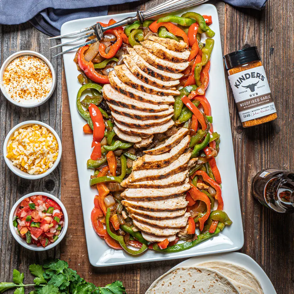 Woodfired Garlic Chicken Fajitas