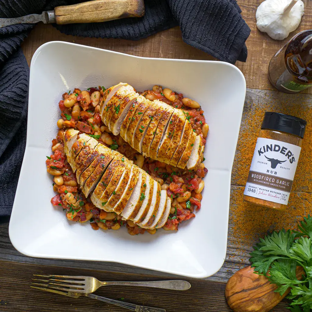 Woodfired Garlic Chicken and Cannellini Beans
