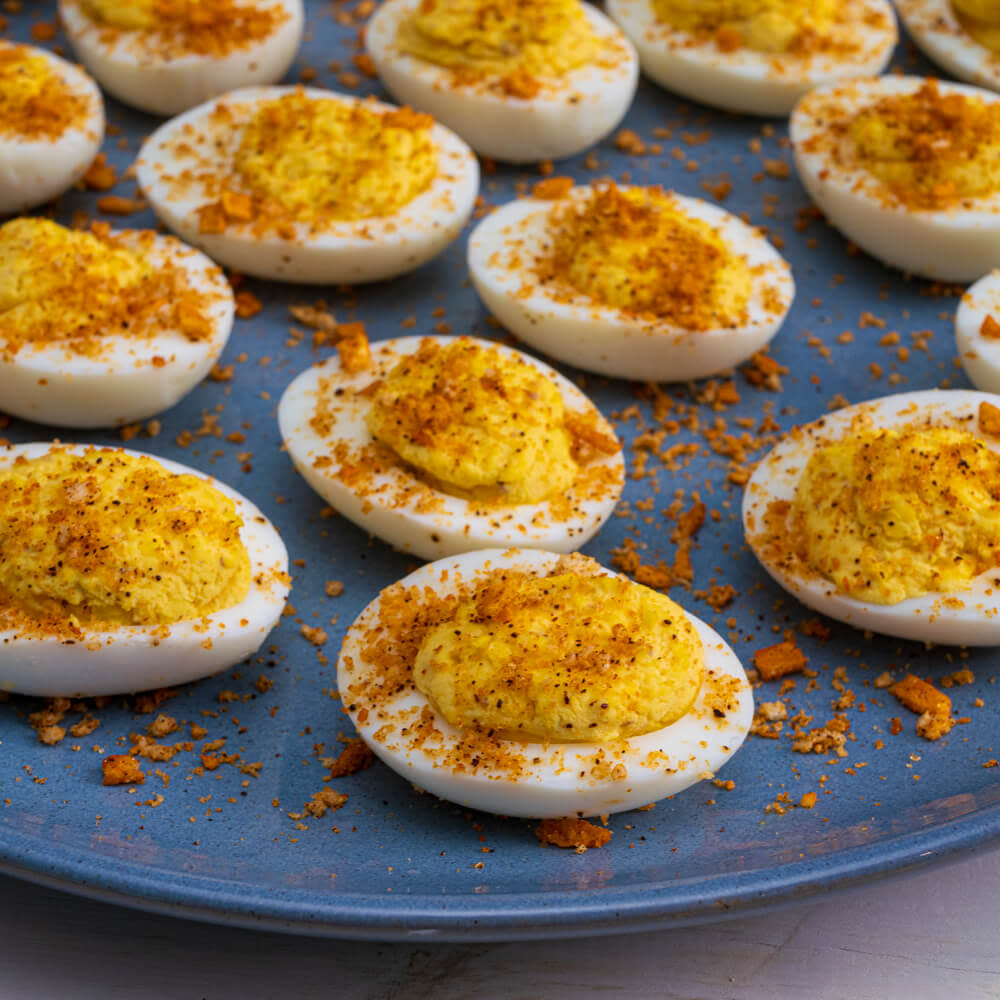 BBQ Potato Chip Deviled Eggs