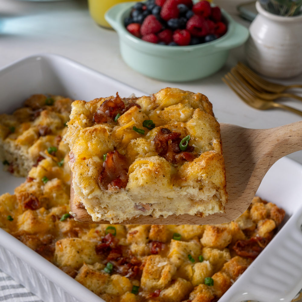 Slice of Savory Breakfast Casserole