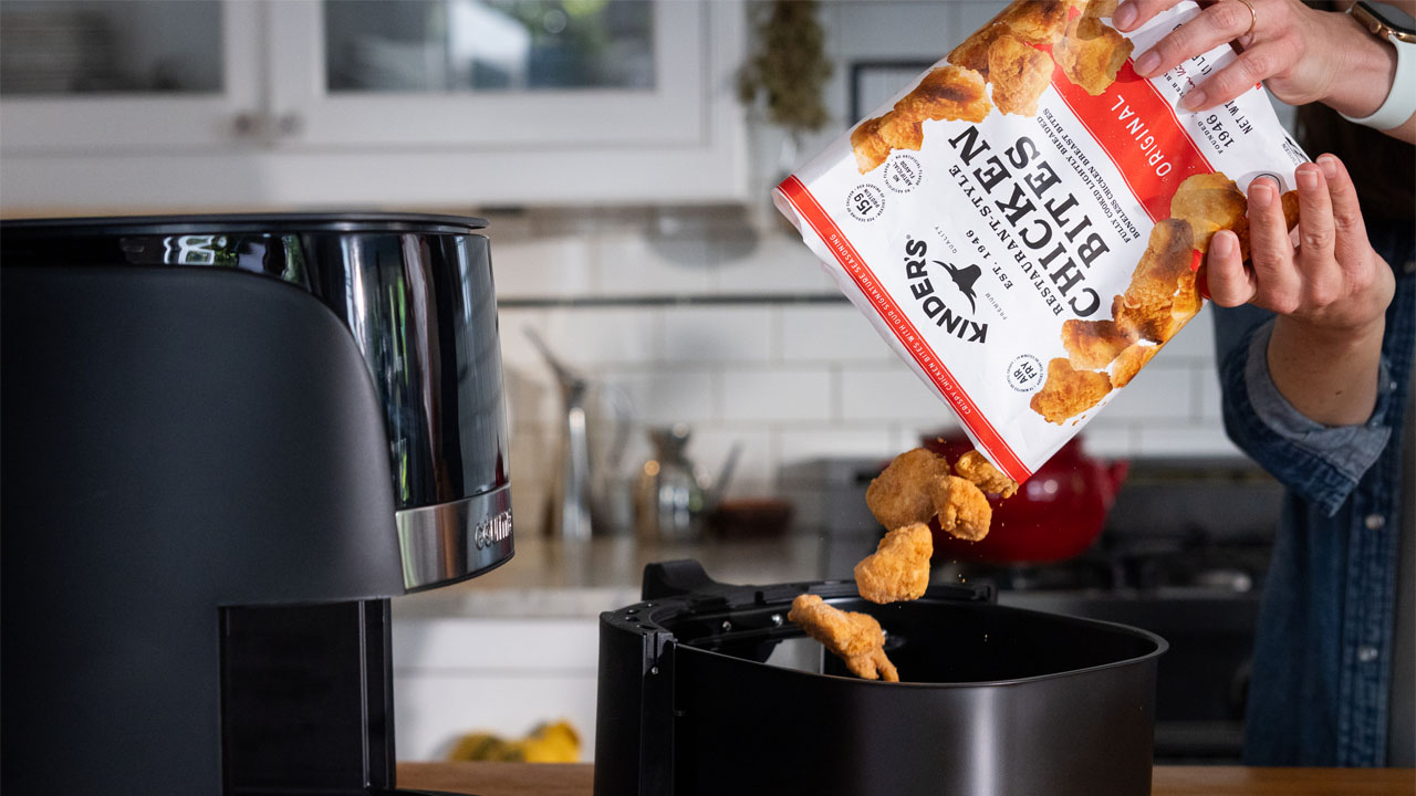 Preparing chicken bites - collection video