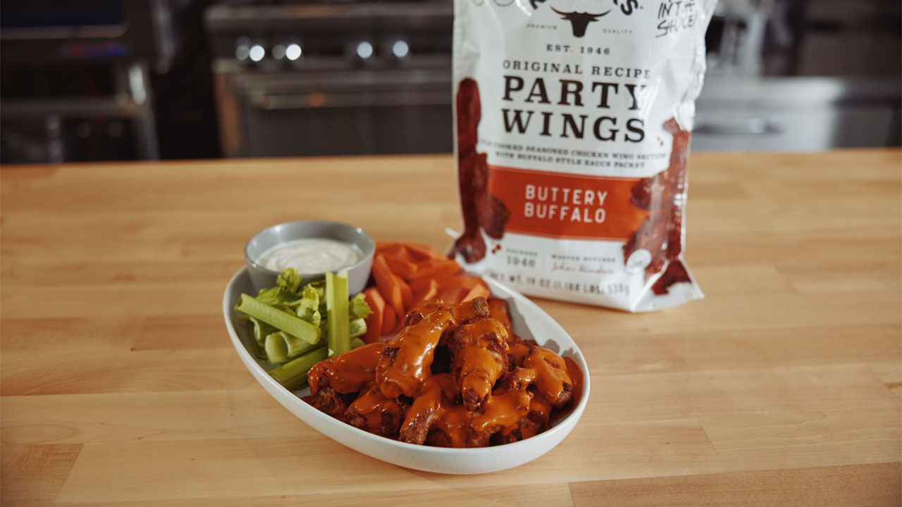 Preparing frozen wings - collection video