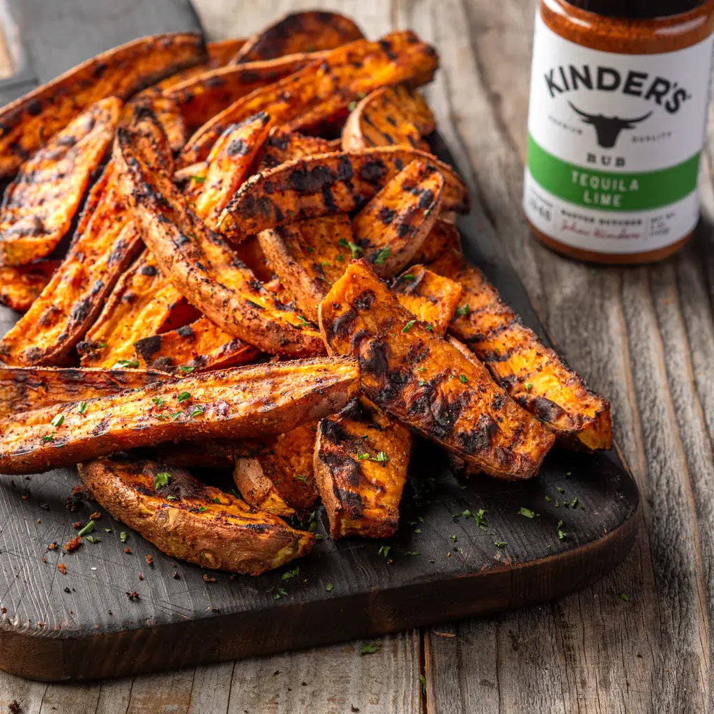 Grilled Tequila Lime Sweet Potato Wedges