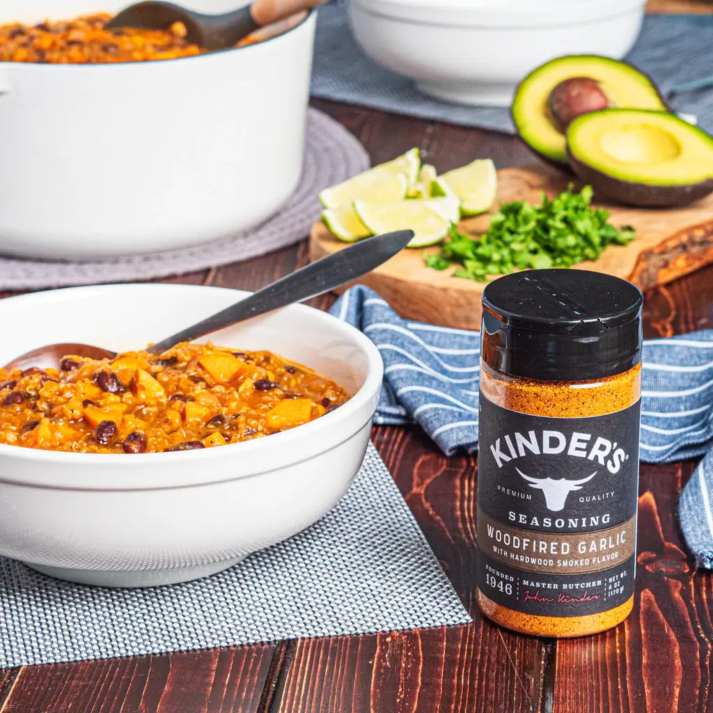 Woodfired Garlic Black Bean & Sweet Potato Soup