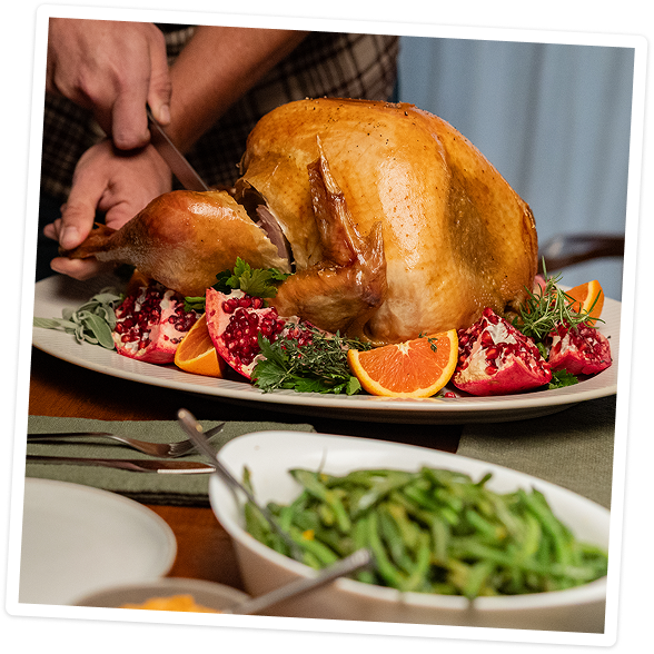 Thanksgiving table tilted image