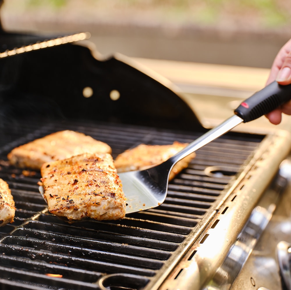 Fish fillet on the grill
