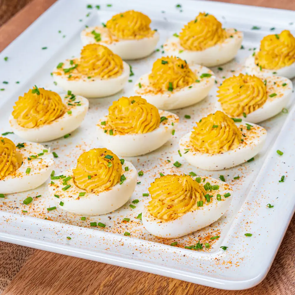 Woodfired Garlic Deviled Eggs
