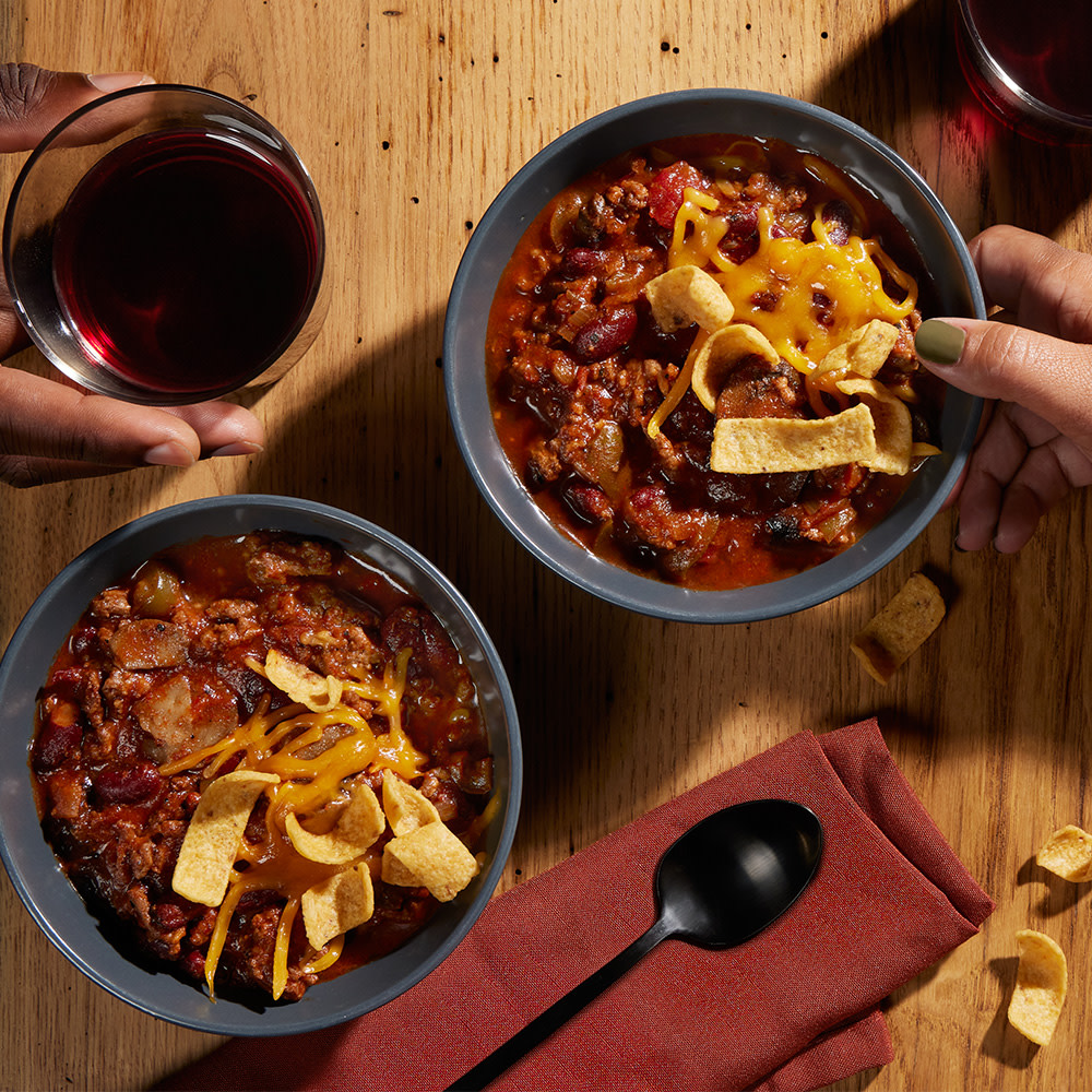bowls of chili