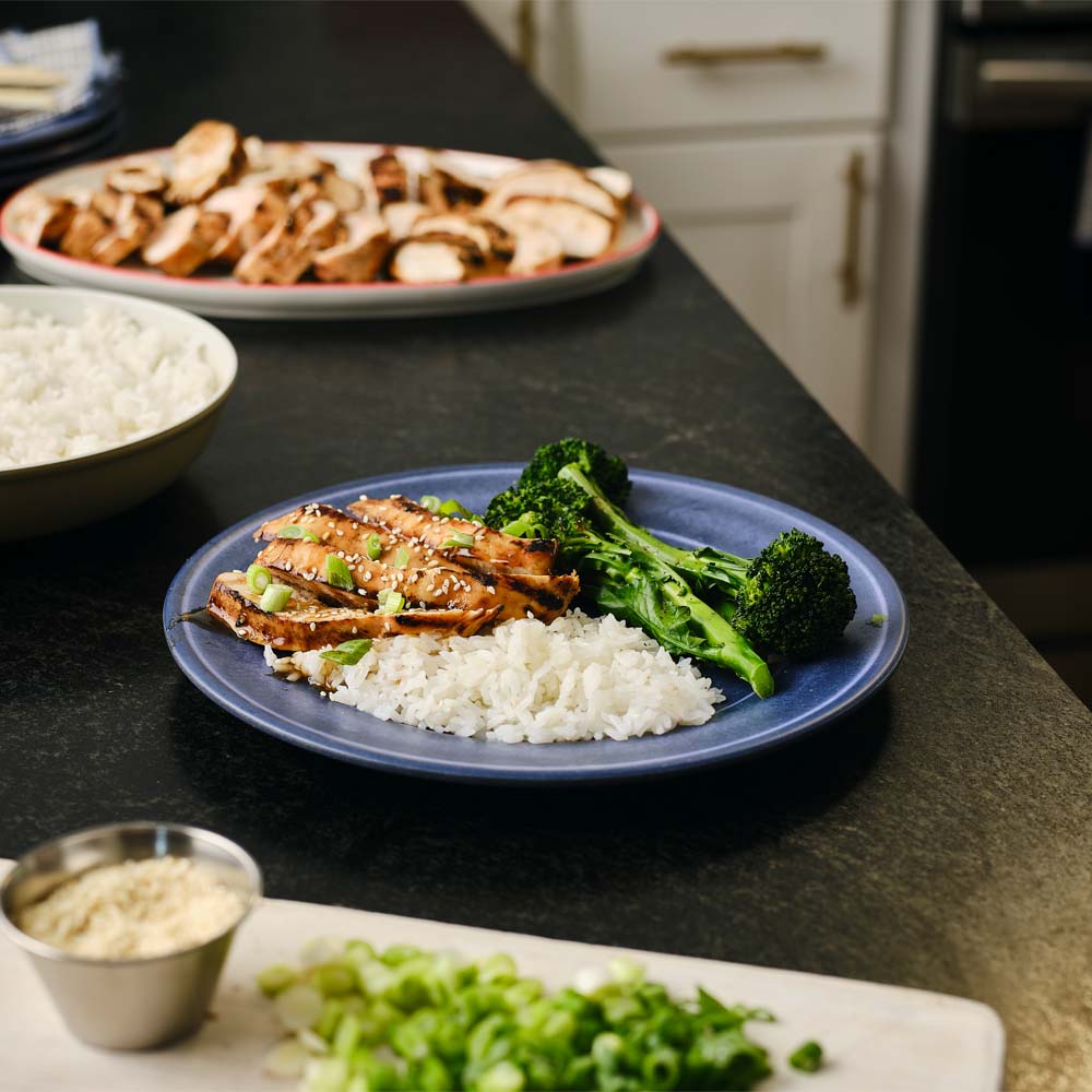 Grilled chicken teriyaki bowl