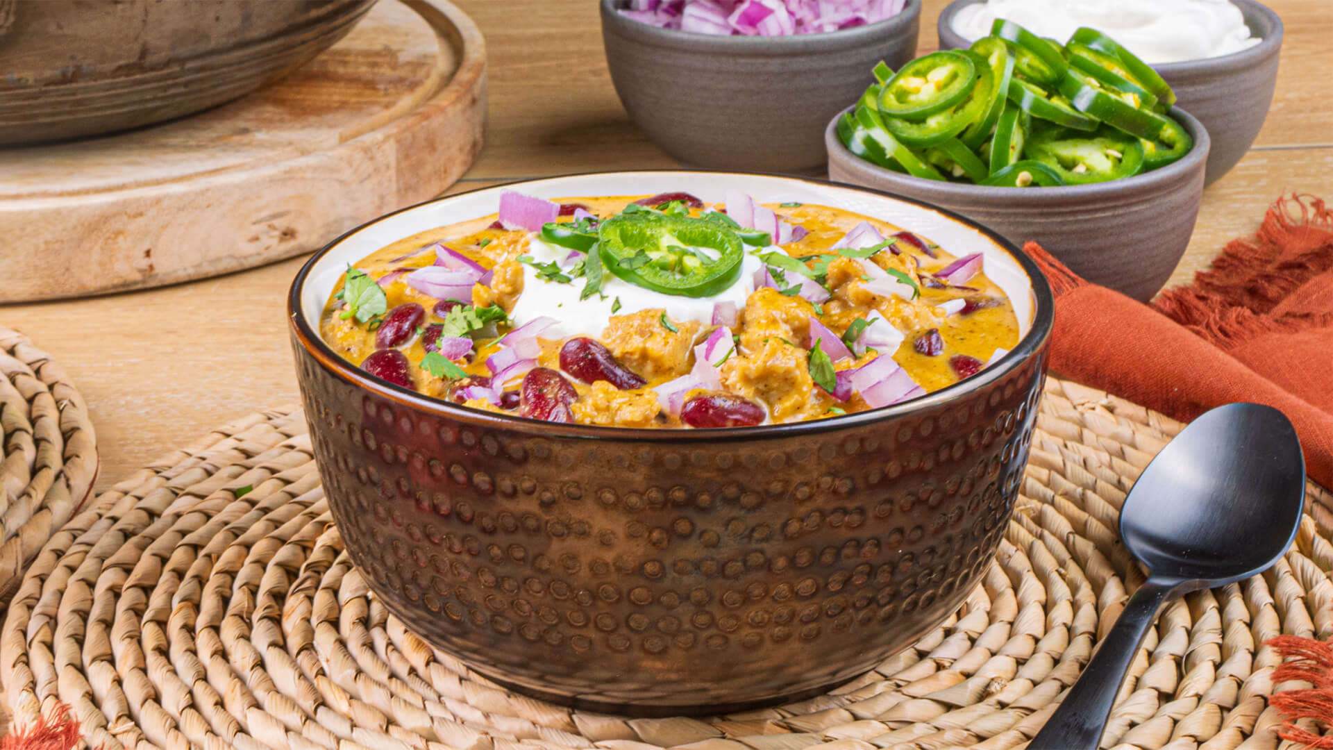 Chicken Queso Chili