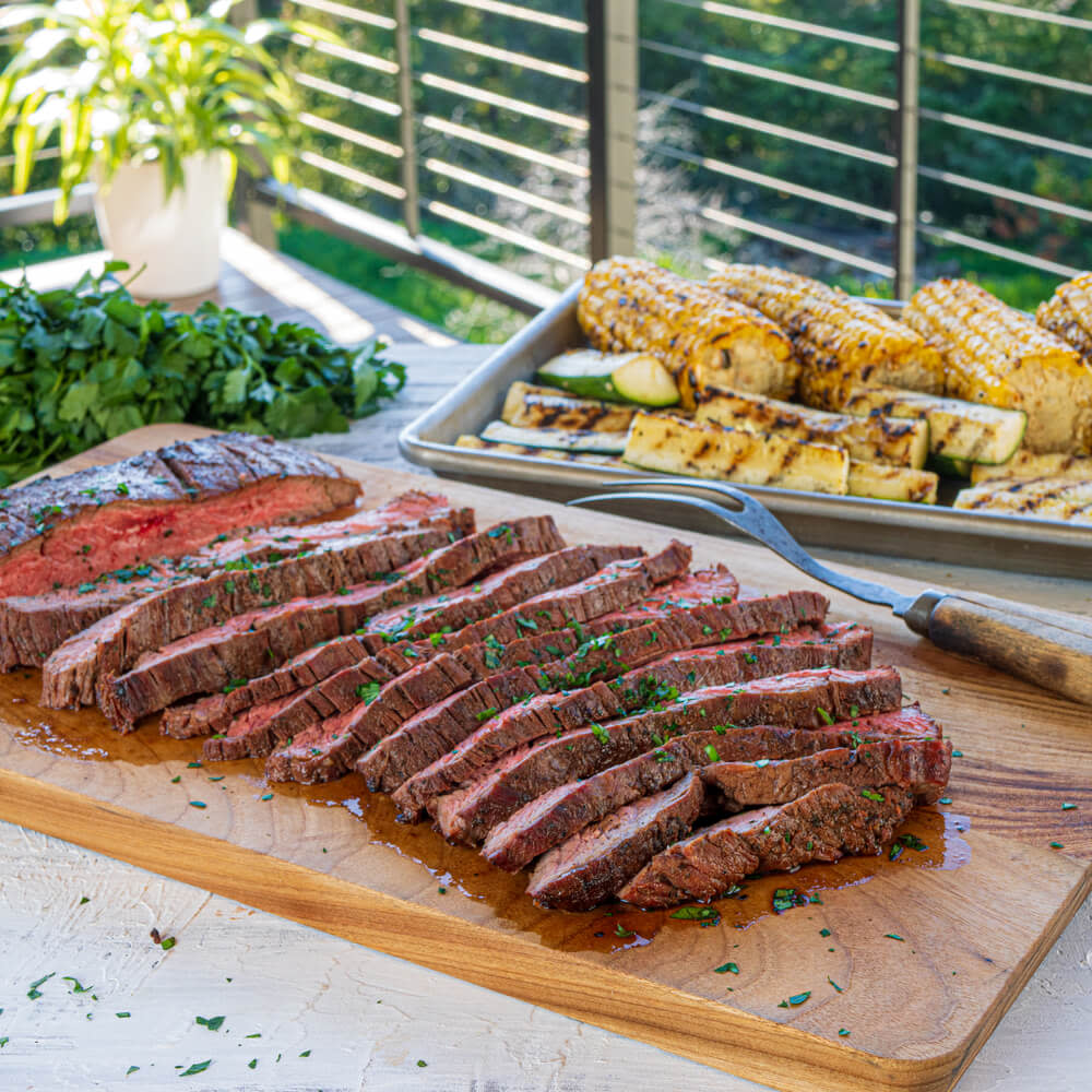 Grilled Garlic Flank Steak