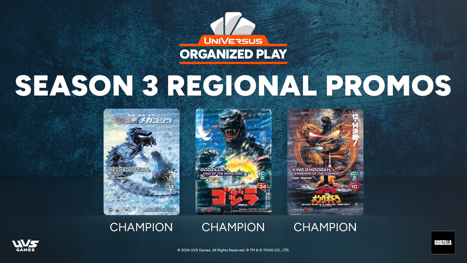 Godzilla Regional Champion Promos