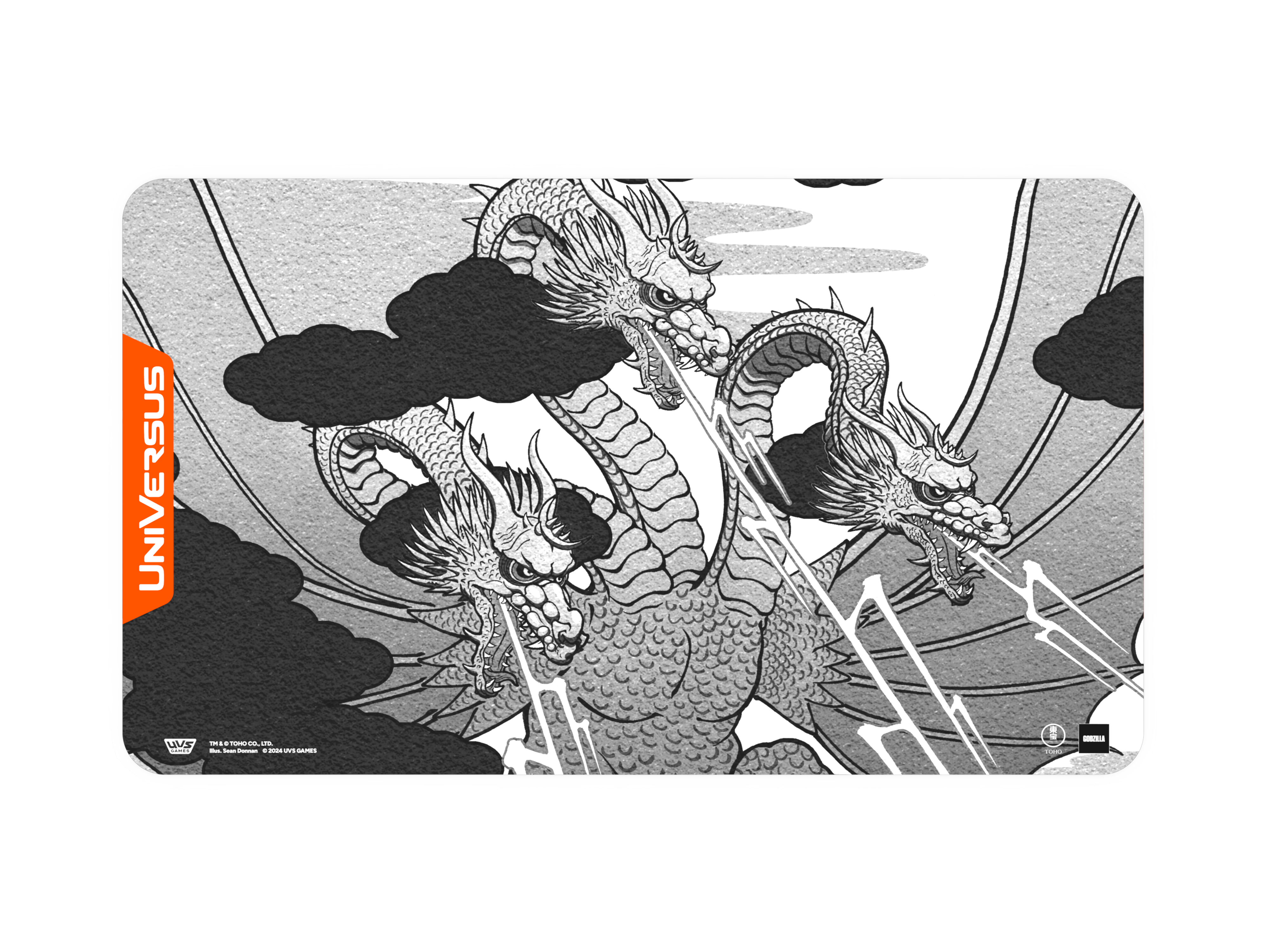 Godzilla BW-Playmat-KingGhidorah-Solo TopDown