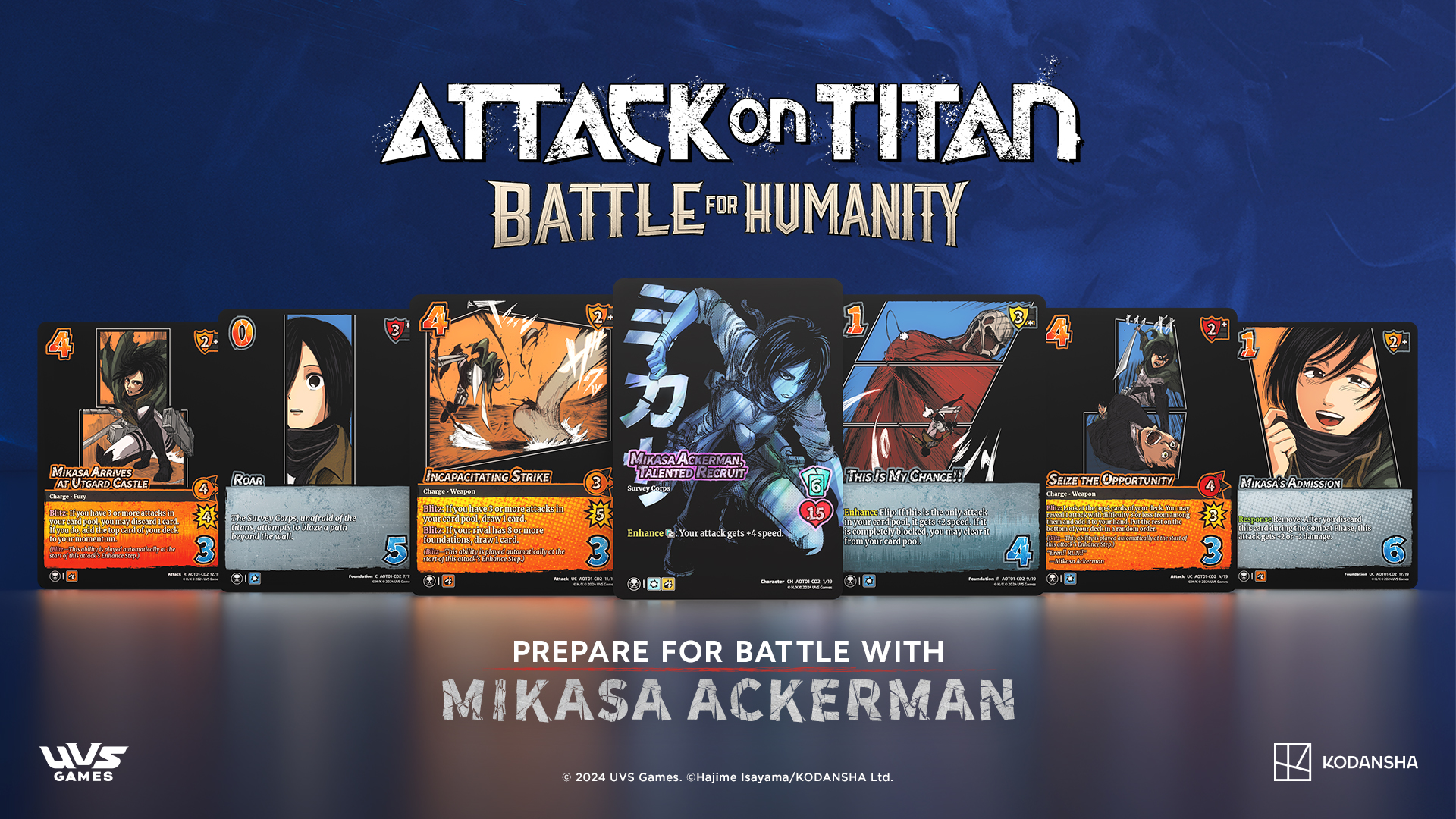 Attack purchases On Titan Set 1 Trial Deck Exclusive RRR - Mikasa Ackermann