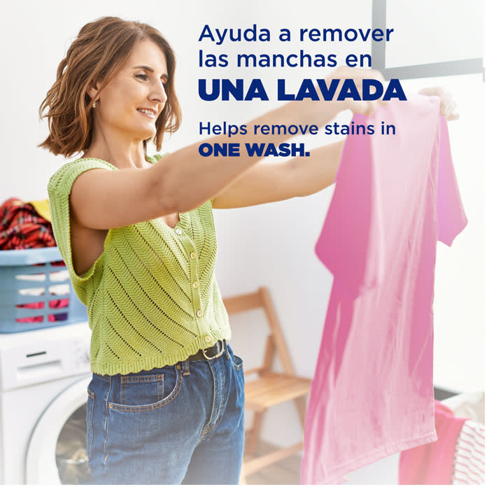 Helps remove stains in one wash