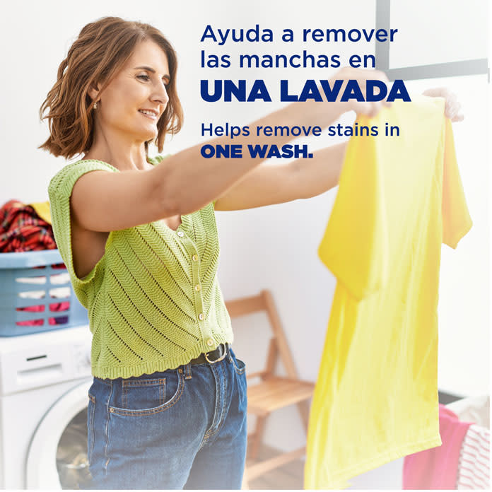 Helps remove stains in one wash