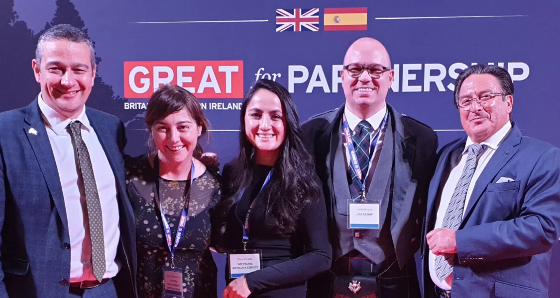 Diana Peralta with colleagues at UK Spain Awards