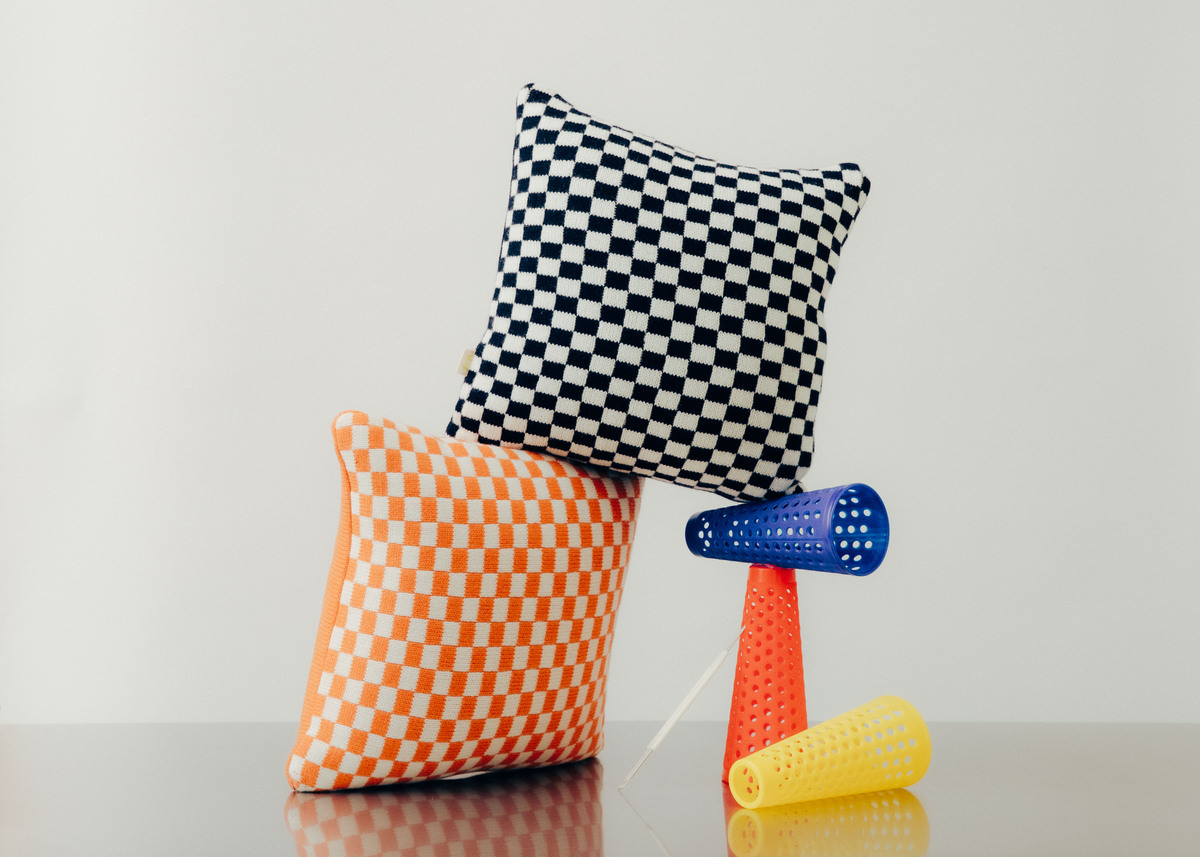 Goods of May checkerboard cushions. Photography: www.mattbrann.com
