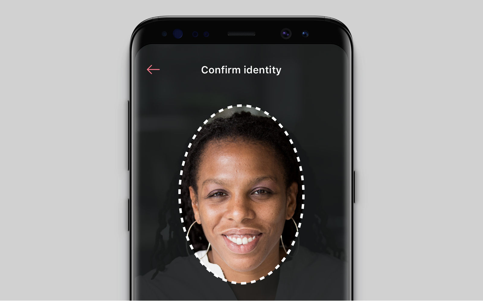 Face verification screen