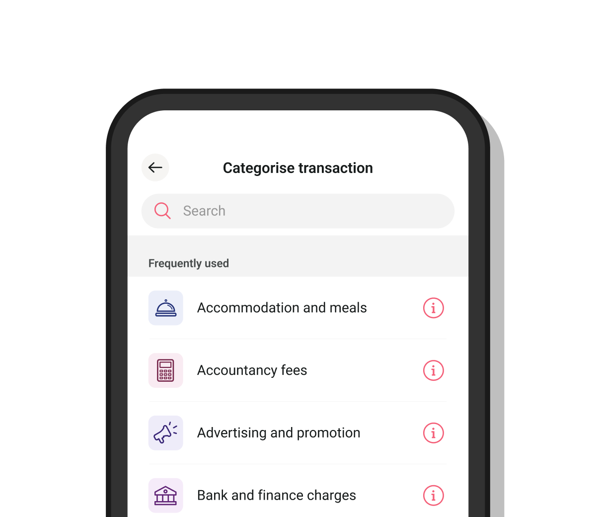 MTD categorise transactions