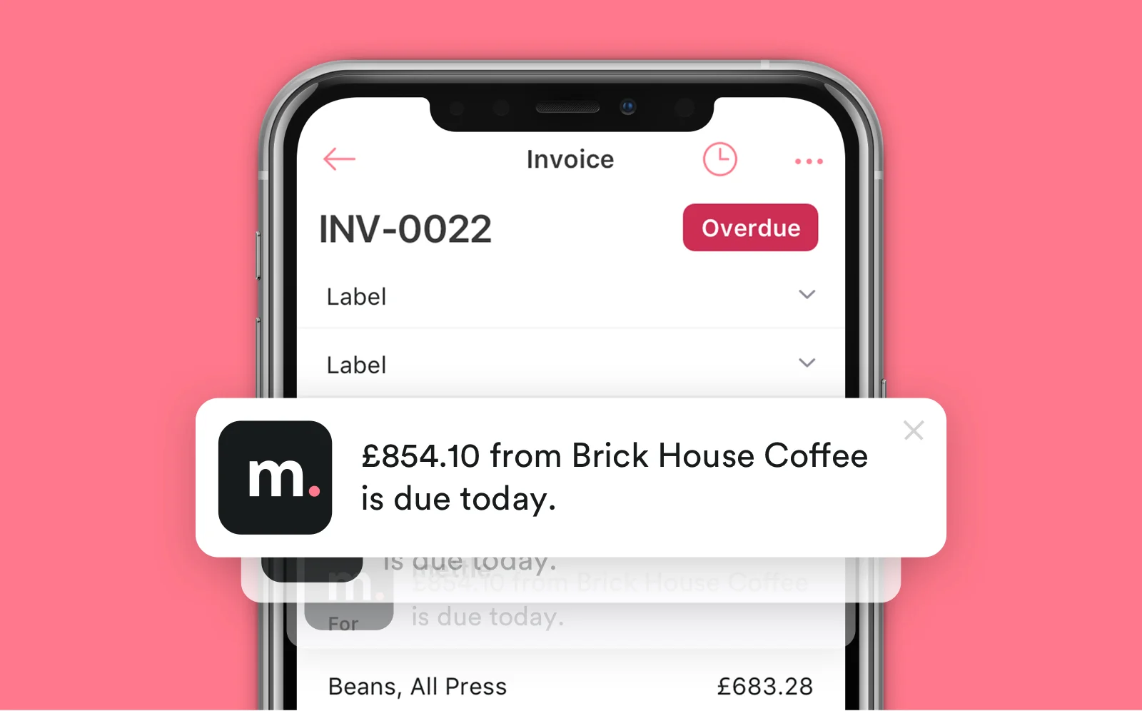 Invoice alerts 