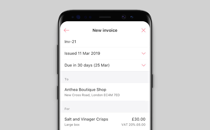 On the go invoicing for small business accounts | Mettle