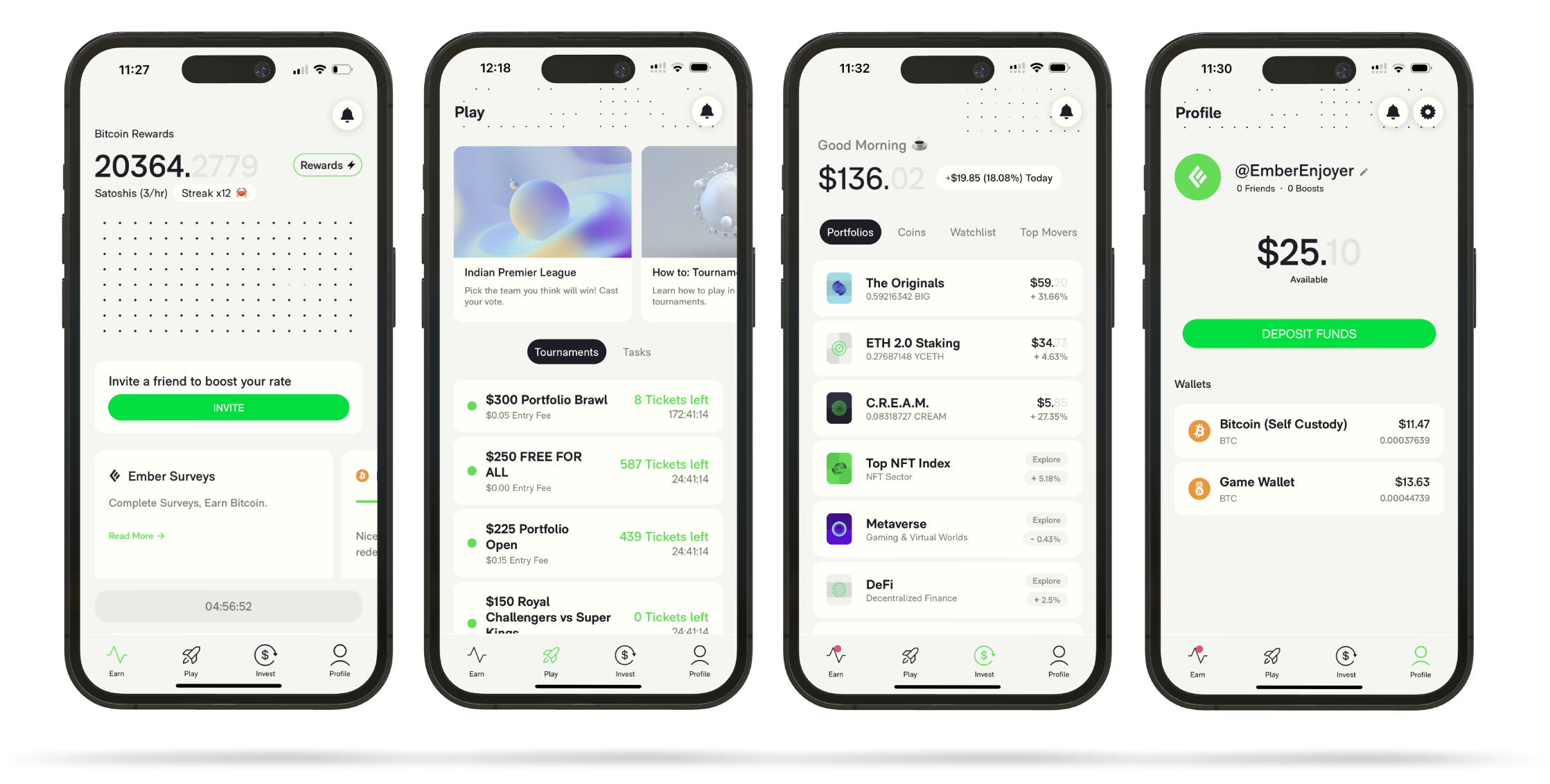 Ember App Screenshots.