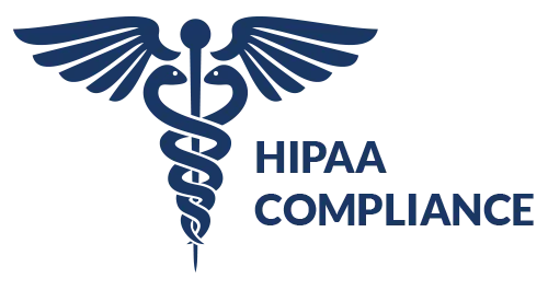 Logo representing HIPAA Compliance, indicating adherence to the Health Insurance Portability and Accountability Act standards for protecting sensitive patient data.