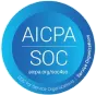 Logo of AICPA SOC 2, a certification mark of the American Institute of Certified Public Accountants, indicating adherence to standards for managing customer data.