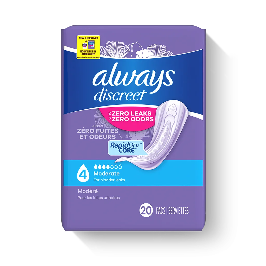 Always Discreet Moderate Pads 20ct