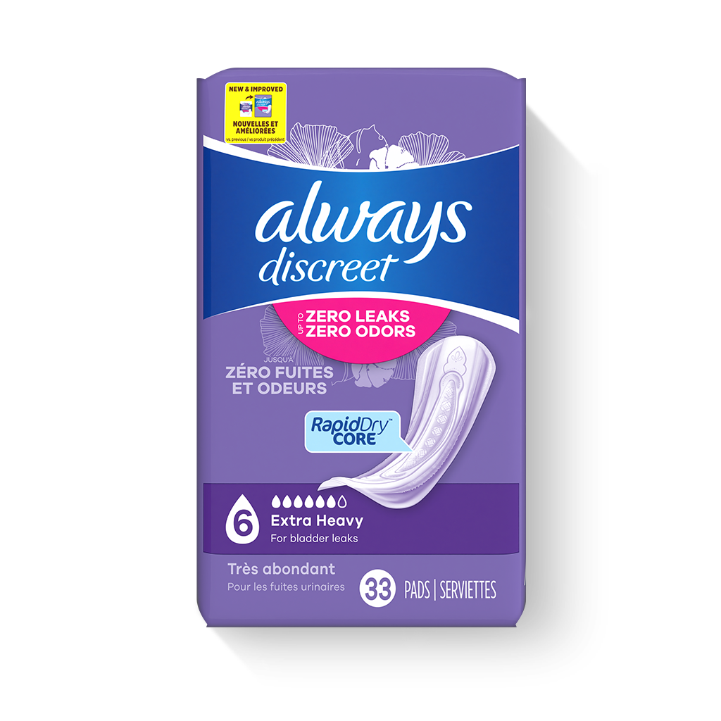 Always Discreet Extra Heavy Long Incontinence and Postpartum Pads