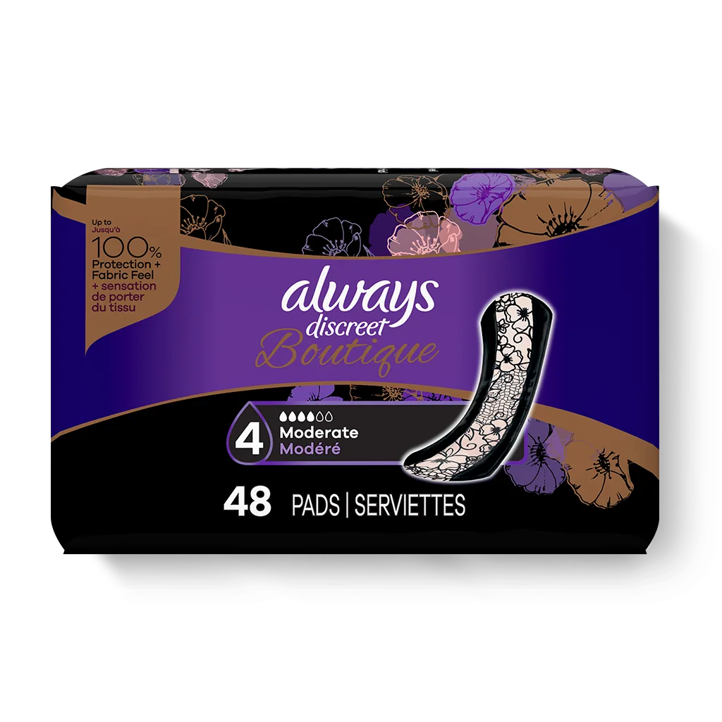 Always Discreet Incontinence Pads Women, Normal (24 x 4 Packs