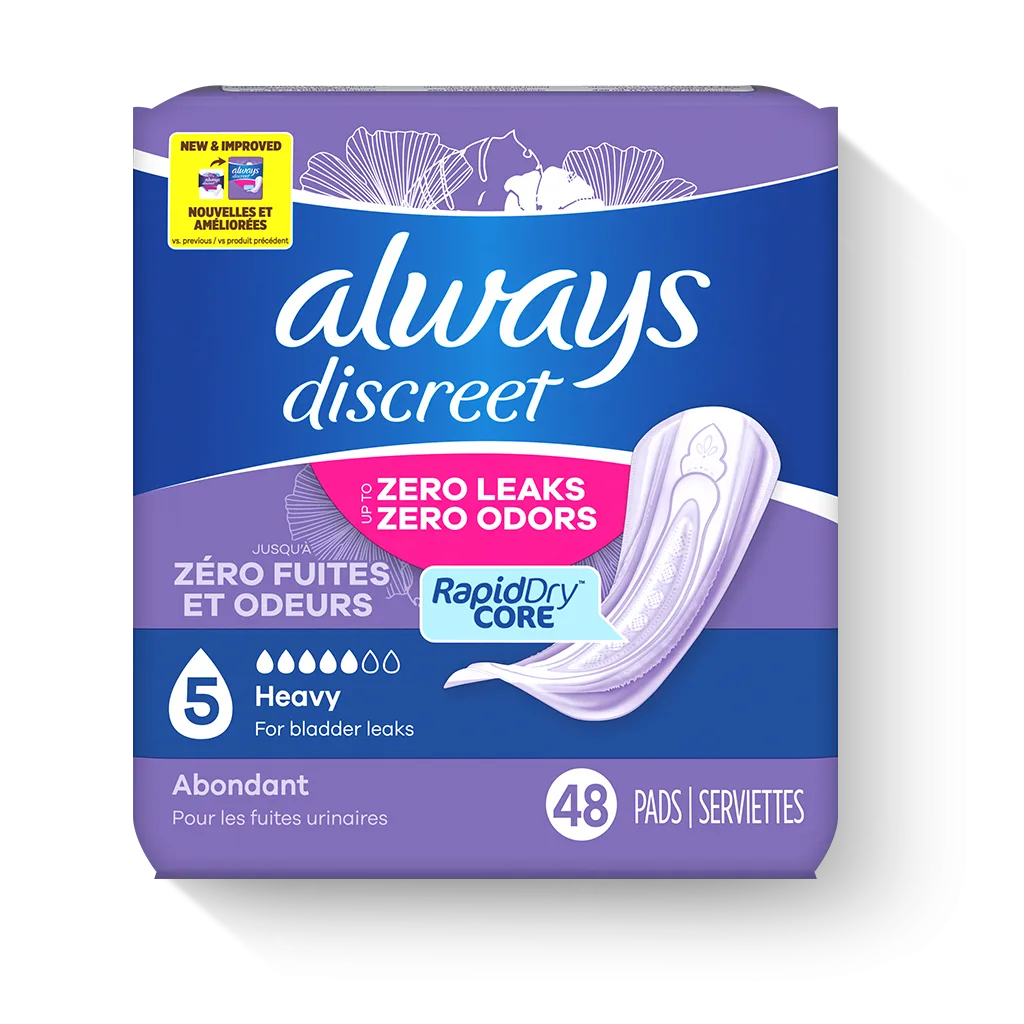 Procter & Gamble's Always brand incontinence supplies on the shelves of a  drug store in New York on Tuesday, October 22, 2019. The market for pads,  adult diapers and other absorbent supplies